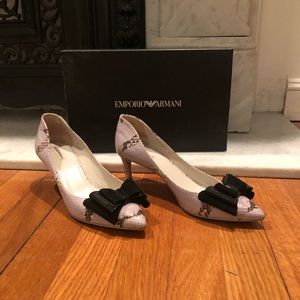 Emporio Armani bow heels